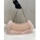 Fendi O’Lock Swing leather and fox fur pouch High