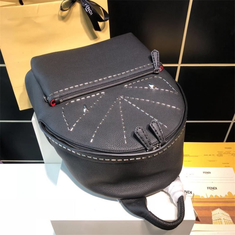 BAG BUGS BACKPACK in Grain Leather Black Strass High