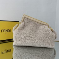 Fendi FIRST MEDIUM sheepskin bag Pink High