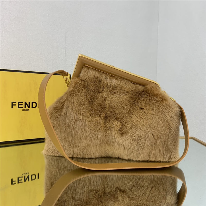 Fendi FIRST MEDIUM mink bag Brown High