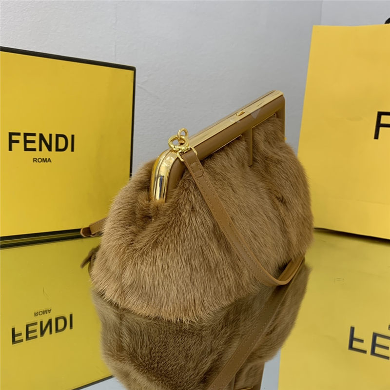 Fendi FIRST SMALL mink bag Brown High