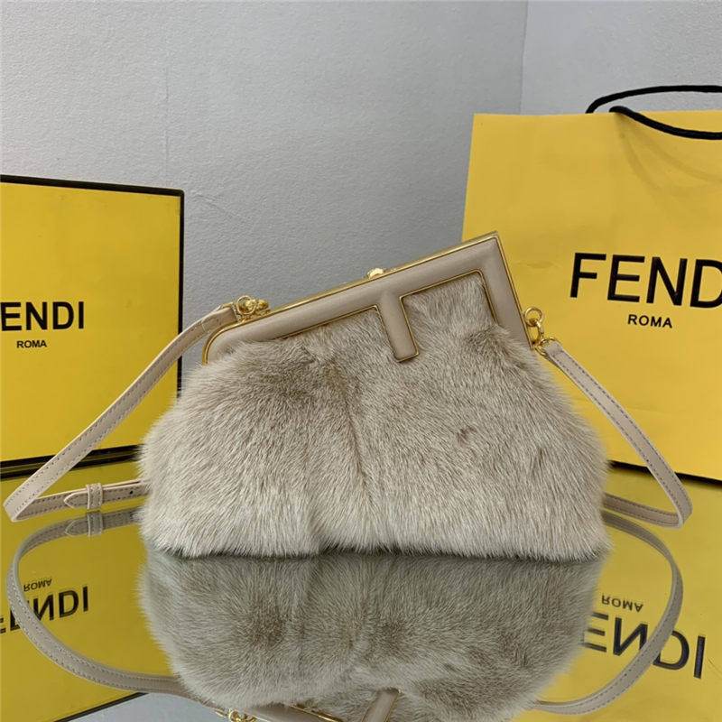 Fendi FIRST SMALL mink bag Pink High