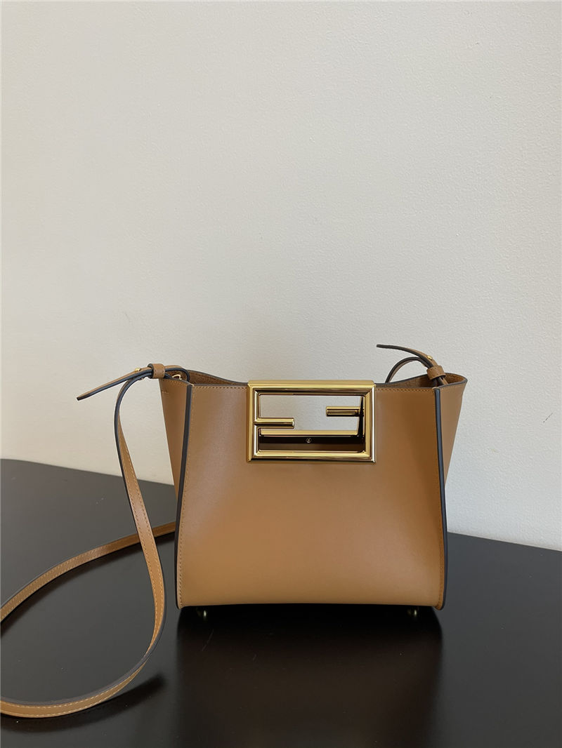 Fendi WAY SMALL leather bag Caramel High