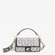 BAGUETTE nappa leather FF print bag White High