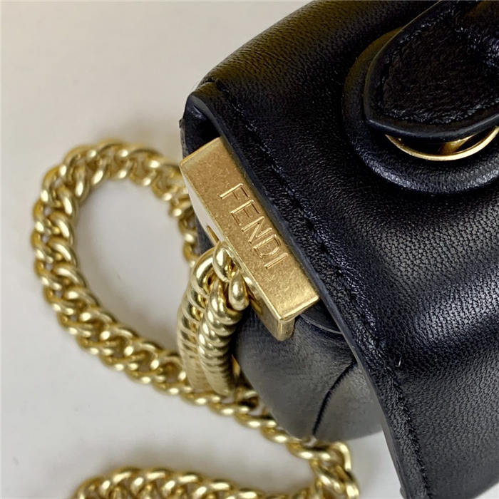 MINI BAGUETTE CHAIN nappa leather bag Black High