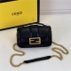 MINI BAGUETTE CHAIN nappa leather bag Black High