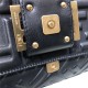 LARGE BAGUETTE leather bag black High