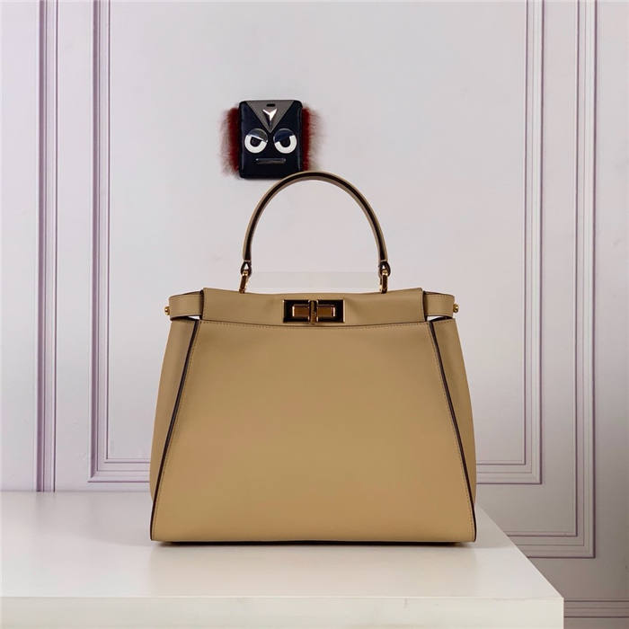 PEEKABOO ICONIC MEDIUM leather bag Brown High