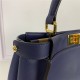 PEEKABOO ICONIC MEDIUM leather bag Navy blue High