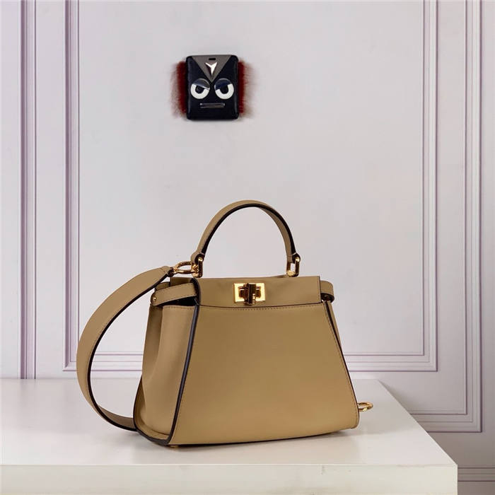 PEEKABOO ICONIC MINI leather bag Brown High