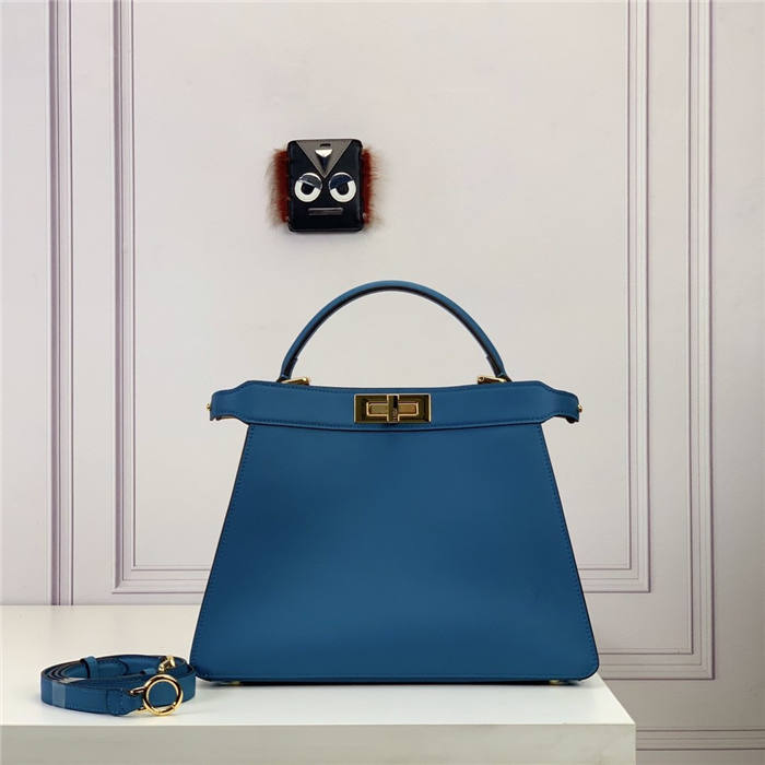 PEEKABOO ISEEU MEDIUM leather bag Blue High