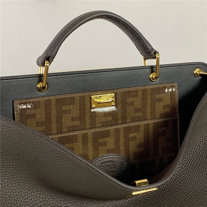 PEEKABOO ICONIC ESSENTIAL calfskin bag Brown High