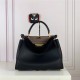 PEEKABOO ICONIC ESSENTIAL leather bag Black and beige High