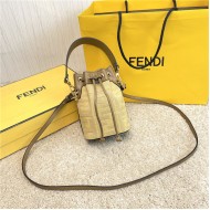 MON TRESOR Beige raffia mini bag High