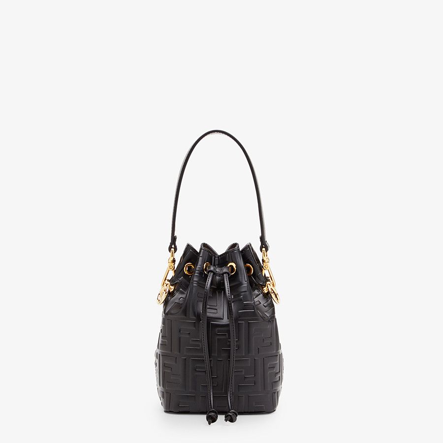 MON TRESOR Black leather mini-bag High