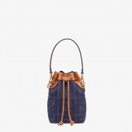 MON TRESOR Blue denim mini bag High