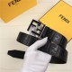 Fendi FF Leather Belt 38mm FF Buckle High