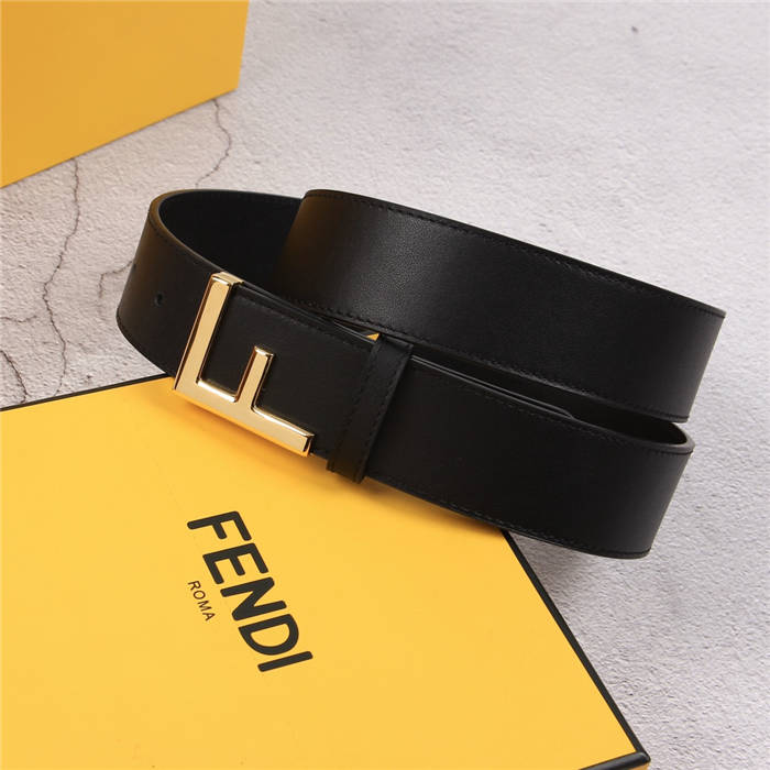 Fendi Leather Belt 38mm F Buckle in High