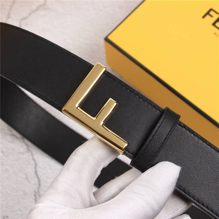 Fendi Leather Belt 38mm F Buckle in High