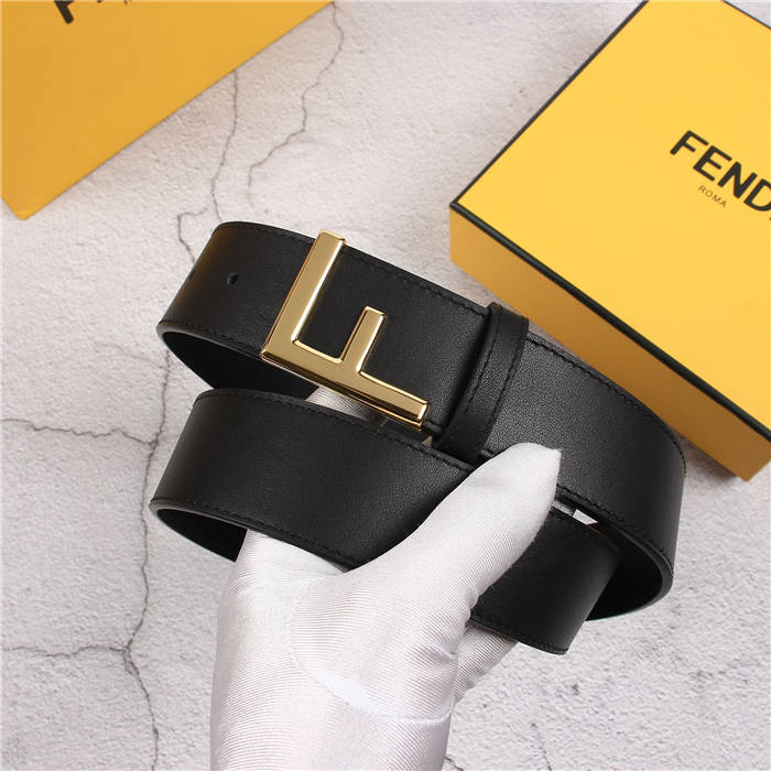 Fendi Leather Belt 38mm F Buckle in High