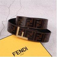 Fendi Leather Belt 38mm F Buckle High