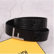 Fendi Leather Belt 38mm F Buckle High