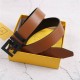 Fendi Leather Belt 40mm FF Buckle Tan High