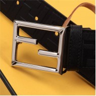 Fendi FF Leather Belt 38mm Baguette Buckle High