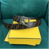 Fendi FF Leather Belt 38mm FF Buckle High