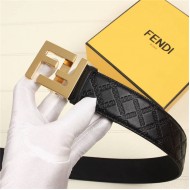 Fendi FF Leather Belt 38mm FF Buckle High