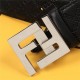 Fendi FF Leather Belt 38mm FF Buckle High