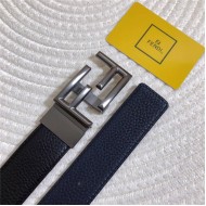 Fendi Leather Belt 34mm FF Buckle Togo High