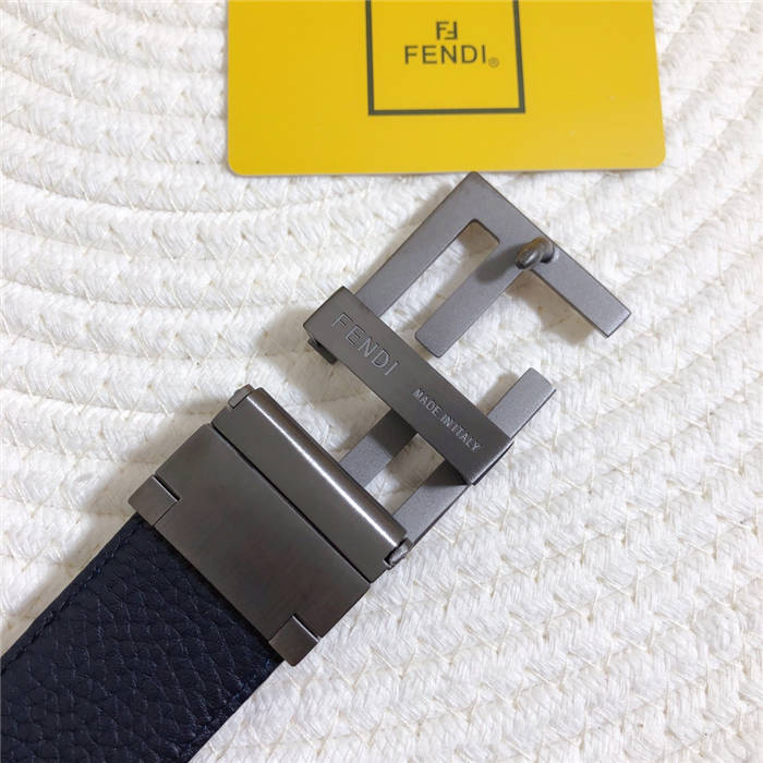 Fendi Leather Belt 34mm FF Buckle Togo High