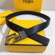 Fendi Leather Belt 34mm FF Buckle Togo High