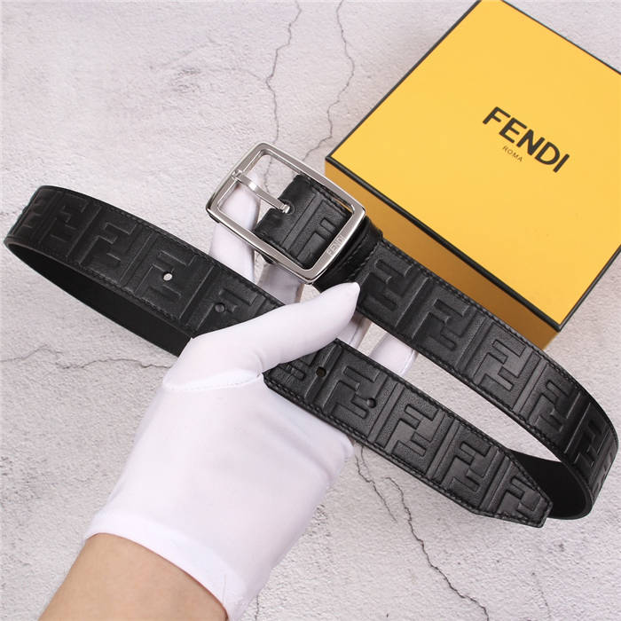 Fendi FF Leather Belt 35mm Pin Buckle High