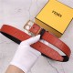 Fendi FF Leather Belt 35mm Pin Buckle High