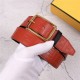 Fendi FF Leather Belt 35mm Pin Buckle High