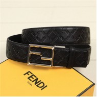 Fendi FF Leather Belt 38mm Baguette Buckle High