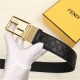 Fendi FF Leather Belt 38mm Baguette Buckle High