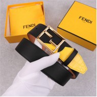 Fendi Leather Belt 38mm Baguette Buckle Crocodile High