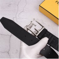 Fendi FF Leather Belt 38mm Baguette Buckle High