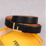 Fendi Leather Belt 38mm F Buckle High