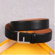 Fendi Leather Belt 38mm F Buckle High