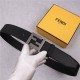 Fendi Leather Belt 38mm FF Buckle Black High