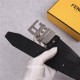 Fendi Leather Belt 38mm FF Buckle Black High