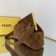 Fendi First Medium Suede bag Brown High