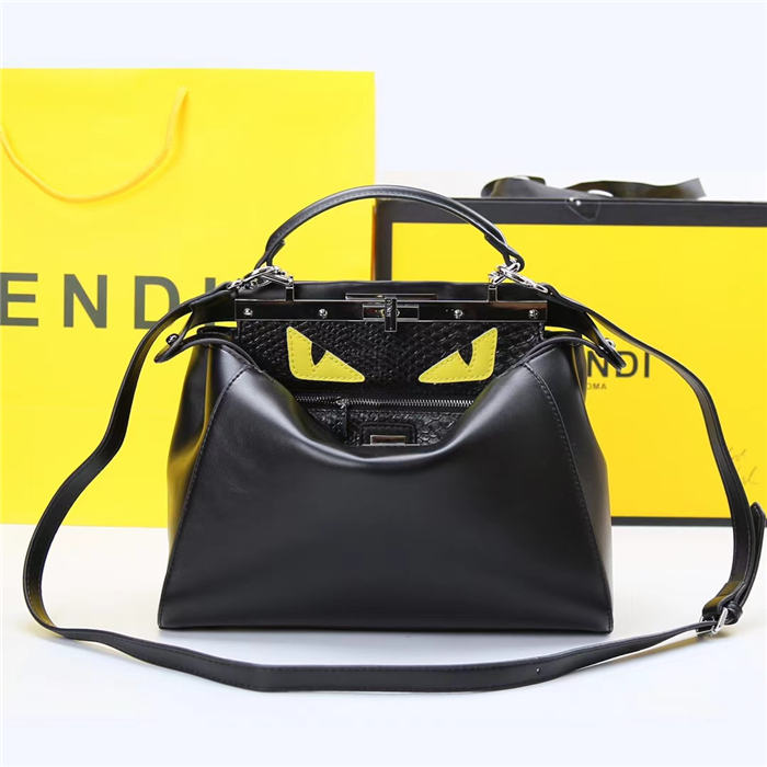 Fendi PEEKABOO ICONIC ESSENTIAL MEDIUM Black Bag