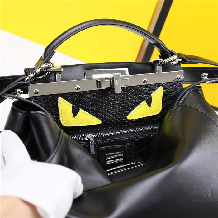 Fendi PEEKABOO ICONIC ESSENTIAL MEDIUM Black Bag