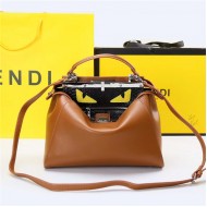 Fendi PEEKABOO ICONIC ESSENTIAL MEDIUM Camel Bag