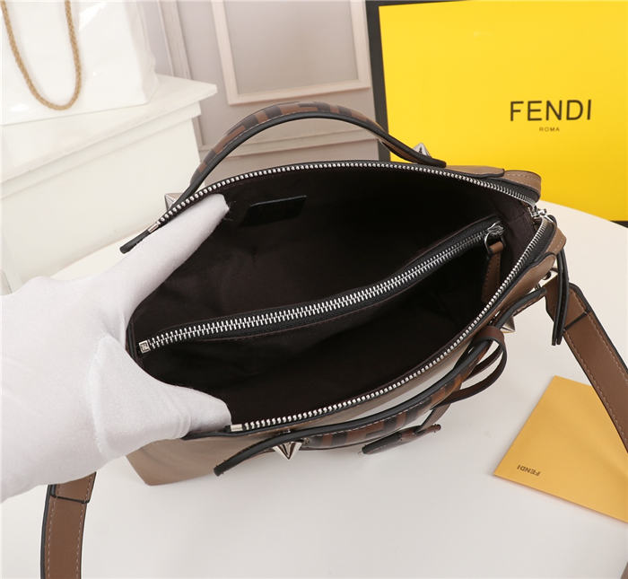 Fendi BY THE WAY MEDIUM Brown leather Boston bag